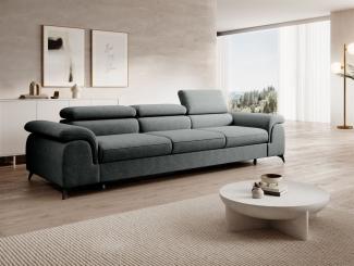Big Sofa Couchgarnitur BASTIEN Megasofa mit Schlaffunktion Stoff Whisper Forest