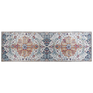 Teppich mehrfarbig orientalisches Muster 80 x 240 cm Kurzflor ENAYAM