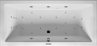 RIHO Lusso Rechteck-Badewanne, Version rechts, mit Joy-System, Einbau, 2-Sitzer, weiß, B0, Ausführung: 190x80x47,5cm, Nutzinhalt: 235 Liter - B015008005
