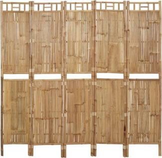 5-tlg. Raumteiler Bambus 200x180 cm