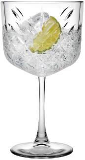 Pasabahce 440237 Gin Cocktail Glas „Timeless“ im Kristall-Design, Höhe ca. 20 cm, 4er Set aus Glas