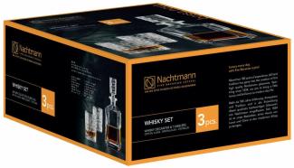 Nachtmann Punk Whiskyset 3tlg, Karaffe + Whiskyglas, Whiskybecher, Whiskeyglas, Kristallglas, 750 ml, 0099501-0