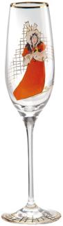 Champagnerglas mit einem Motiv von T. Lautrec "May Belfort", 0,19 Ltr. - feinste Qualität aus der Tettau Porzellanfabrik - wunderschönes Sektglas
