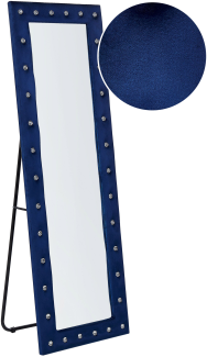 Stehspiegel Samtstoff marineblau rechteckig 50 x 150 cm ANSOUIS