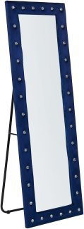 Stehspiegel Samt marineblau rechteckig 50 x 150 cm ANSOUIS