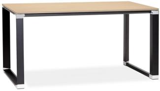 Kokoon Design Schreibtisch Warner Holz Natur / Schwarz 140x75x70 cm