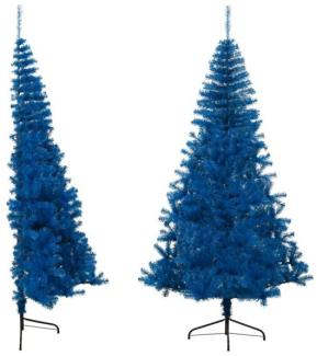 Künstlicher Halb-Weihnachtsbaum mit Ständer Blau 210 cm PVC