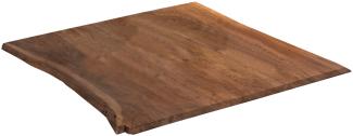 Tischplatte Baumkante Akazie Nussbaum 90 x 90 cm NOAH 76630745