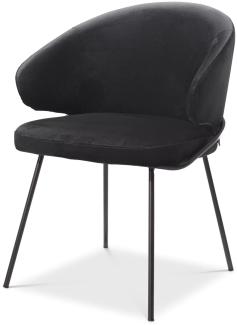 EICHHOLTZ Dining Chair Kinley Roche Black velvet