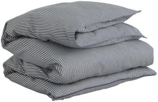 GANT Bettdeckenbezug Bettwäsche Yarn Dyed Stripe Evening Blue 155 x 220 cm
