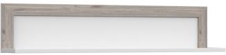 FORTE Canne Wandpaneel, Holzwerkstoff, Grau/Weiß, 132,9 x 27,7 x 22 cm
