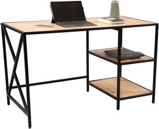 Schreibtisch >Brisbane< (BxHxT: 120x74x60 cm) in Artisaneiche/schwarz