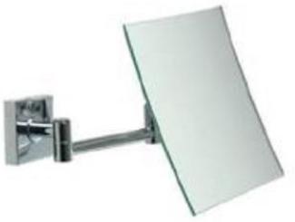 Casa Padrino Luxus Kosmetik Spiegel Silber 15 x 18 x H. 15 cm - Verstellbarer Kosmetik Wandspiegel - Verchromter Badezimmer Schmink Spiegel - Luxus Badezimmer Accessoires