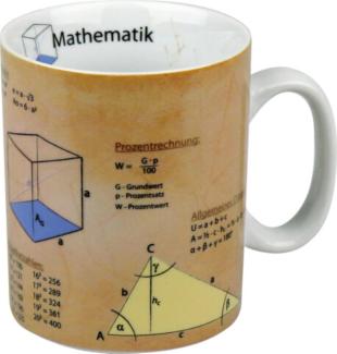 Könitz Wissensbecher Becher Mathematik, Kaffeebecher, Teetasse, Tasse, Porzellan, 460ml, 1113301063