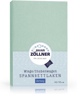 Jersey Spannbettlaken für Wiegen & Stubenwagenmatratzen 90x 40 cm, Salbei