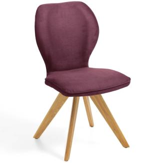 Niehoff Sitzmöbel Colorado Trend-Line Design-Stuhl Eichengestell - Polyester Nirvana rot