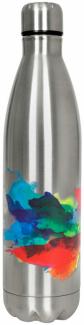 Könitz Flasche Hot Bottle - On Colour Flow, Thermoflasche, Outdoorflasche, Doppelwandig mit Verschluss, Edelstahl, Silbern, 750 ml, 11 9 245 1694