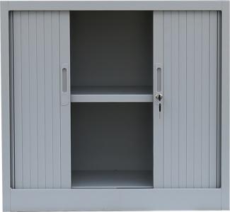 Querrollladenschrank Sideboard 80cm breit Stahl Büro Aktenschrank Rolladenschrank grau (HxBxT) 750 x 800 x 460 mm / 555080