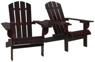Garten-Adirondack-Stühle mit Teetisch Massivholz Tanne Braun