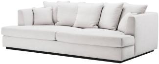 Casa Padrino Luxus Wohnzimmer Sofa Weiß / Schwarz 265 x 151 x H. 90 cm - Couch mit 7 Kissen