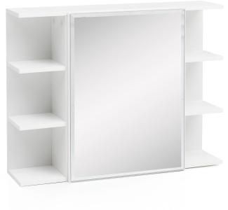 KADIMA DESIGN Moderner Hängeschrank mit Spiegel, weiß, wasserabweisend - Stauraum für Badezimmerutensilien.