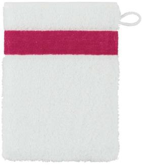 Feiler Handtücher Exclusiv mit Chenillebordüre | Waschhandschuh 15x20 cm | kirsch