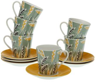 Set aus 6 Teetassen mit Teller Versa Elora Porzellan