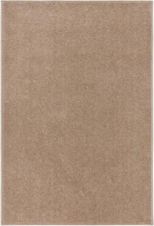 Teppich Kurzflor 160x230 cm Braun
