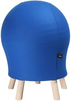 Topstar Hocker Sitness 5 Alpine blau in edler Filzoptik - Stuhl mit Sitzball-Effekt