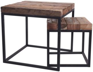 H&S Collection Beistelltisch-Set 2-tlg. Teak