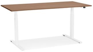 Kokoon Design Schreibtisch Droide Holz Wallnuss und Weiß 140 Walnuss - 140 x 127 x 70 cm - Weiß