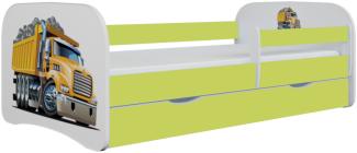 Kinderbett Jona inkl. Rollrost + Matratze + Bettschublade 80*180 cm Grün