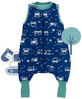 schlummersack Schlafsack mit Füßen Sommer 1 Tog 120 cm dünn Bagger | Kinder Schlafsack mit Beinen und verlängerten Bündchen für eine Körpergröße 120-130cm Füßen 1 Tog