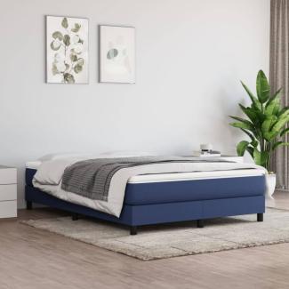 Boxspringbett Blau 140x190 cm Stoff [3120514]