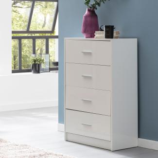 KADIMA DESIGN Hochglanz Sideboard mit Schubladen - Modernes & zeitloses Design für Wohnzimmer, Esszimmer und Schlafzimmer - Stauraum & eleganter Touch.