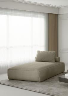 Chaiselongue Sezlong Liege CELES in Stoff Scala Truffle