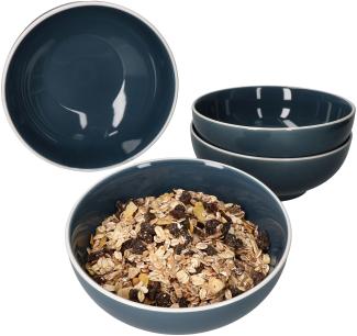 4er Set Linus blau Bowl-Schalen 700ml Müsli Salat Dessertschüssel skandinavisch