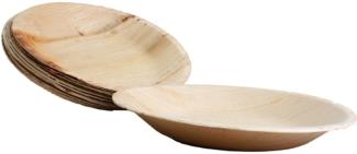 30x runder Teller aus Palmblatt Größe 23 cm