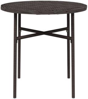 Beistelltisch >3014462< (DxH: 45x45 cm) in Braun aus Rattan - 45cm (H)