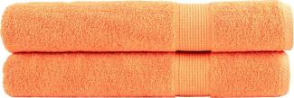 Premium-Handtücher 2 Stk. Orange 100x200 600g/m² 100% Baumwolle 137389