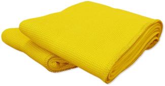 BettwarenShop Piqué Baumwolldecke Tagesdecke | 150x210 cm | yellow
