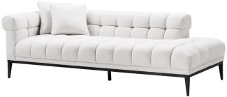 Casa Padrino Luxus Lounge Sofa Weiß / Schwarz 223 x 98 x H. 69 cm -