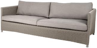 Cane-Line Diamond 3-Sitzer Sofa Rope/Natte Taupe inkl. Kissenset