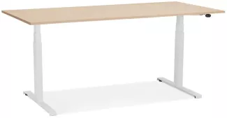 Kokoon Design Schreibtisch Droide Holz Natur und Weiß 160 cm