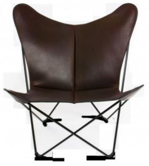 TRIFOLIUM Chair Stahl, schwarz pulverbeschichtet Mokka
