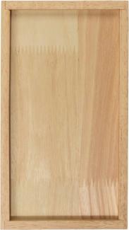 ASA Selection wood Holztablett rechteckig, Tablett, Serviertablett, Gummibaumholz, Natur, 14 x 25 cm, 53690970