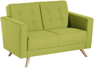 Sofa 2-Sitzer Karisa Bezug Flachgewebe Buche natur / apfel 21946