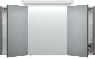 Posseik Design-LED-Spiegelschrank 120cm anthrazit seidenglanz