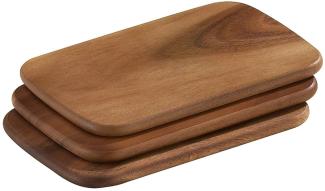 Zassenhaus Frühstücksbrettchen Holz | 2er Set | aus nachhaltiger Akazie | Brotzeitbrett | pflegeleicht | robust | 22 x 15 cm