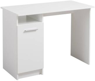 Schreibtisch Computertisch Bürotisch Arbeitstisch Platzsparend 50 x 100 cm Tisch Holz Weiß